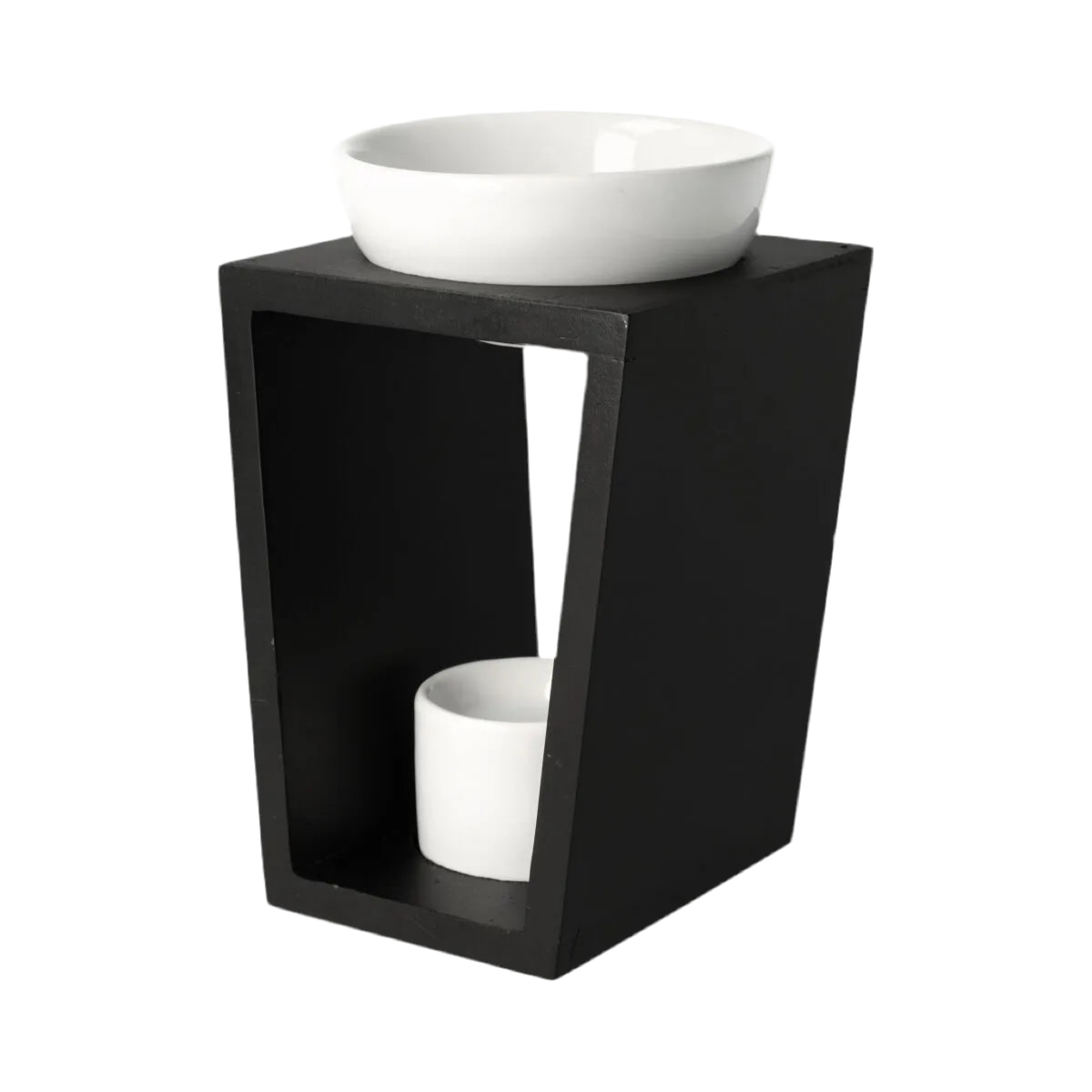 Matt Black Wooden Oil Burner