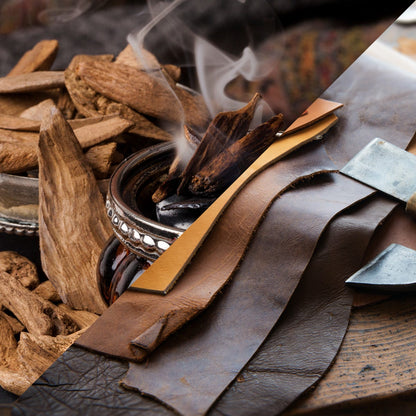 Strength – Oudh Wood, Leather and Amber with Smokey Quartz