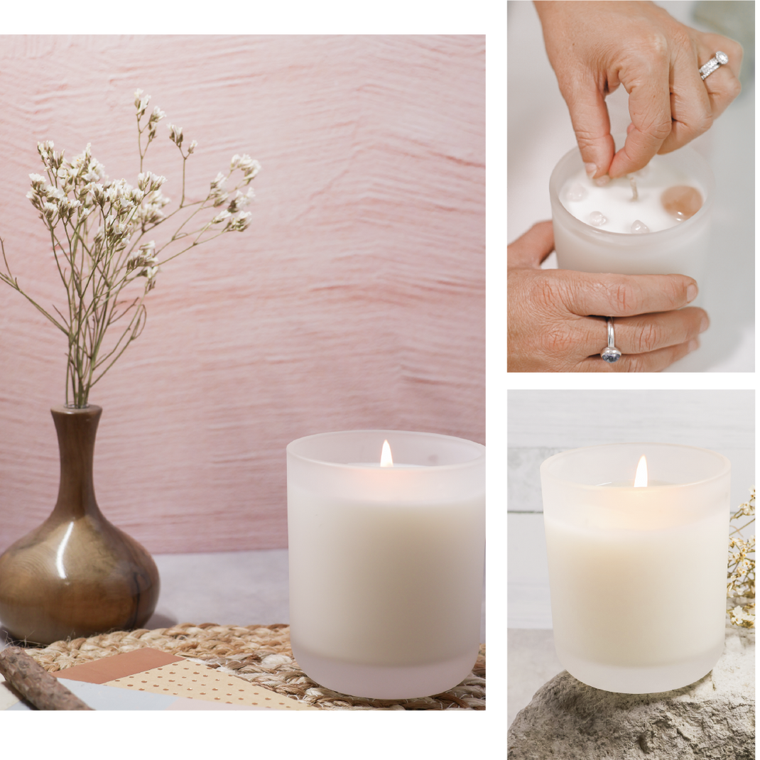 Handcrafted Crystal Candles Crystl. Candles